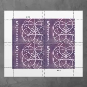 2022 $5 Floral Geometry Forever First Class Postage Stamp