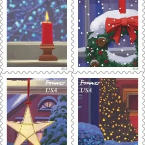 Holiday Windows Forever Stamps